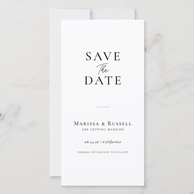 Simple Bookmark Photo Booth Save The Date (Front)