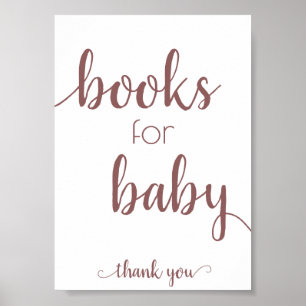 Simple Books for Babies   Desert Rose Shower Sign