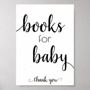 Simple Books for Baby Black Script Book Dropoff Poster