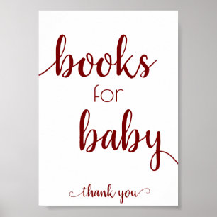 Simple Books for Baby   Black Script Book Dropoff Poster