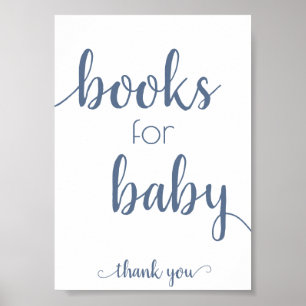 Simple Books for Baby Dusty Blue Book Dropoff Poster