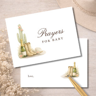 Simple Boots & Bubbles Western Prayers for Baby Enclosure Card