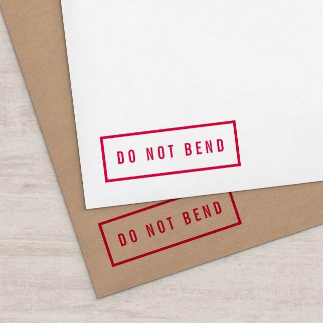 Simple Border Bold Red Do Not Bend Self-inking Stamp (Creator Uploaded)
