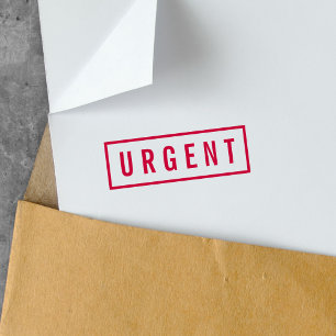 Simple Border Bold Red Urgent Self-inking Stamp