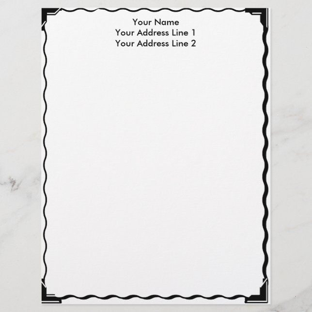 Simple Border Custom Letterhead (Front)