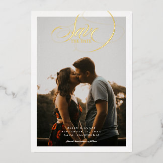 Simple Border Elegant Script Save The Date