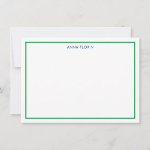 Simple Border Kelly Green Note Card