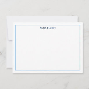 Simple Border Light Blue Note Card