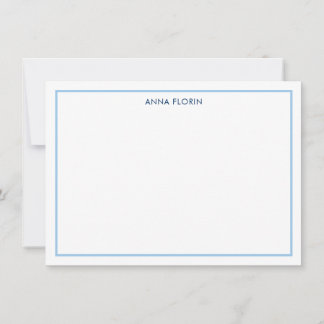 Simple Border Light Blue Note Card