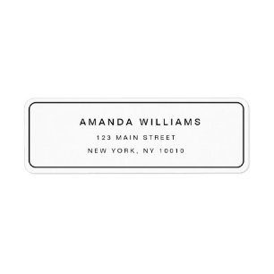 Simple Border Minimalist Return Address Label