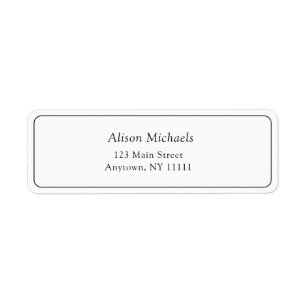 Simple Border Minimalist Return Address Label