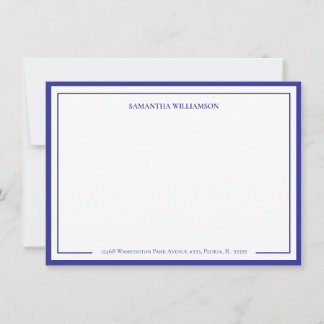 Simple Border Personalised Note Card Stationary