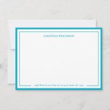 Simple Border Personalised Note Card Stationary