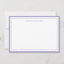 Simple Border Personalised Note Card Stationary