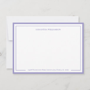 Simple Border Personalised Note Card Stationary