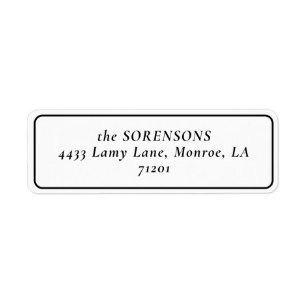SIMPLE BORDER Return Address Label
