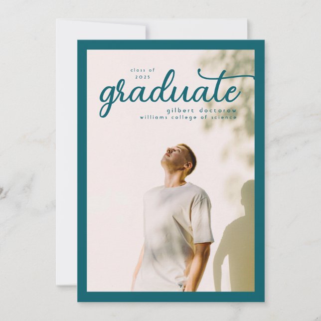 simple bordered portrait bold minimalistic announcement (Front)