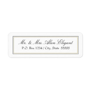 Simple Bordered Return Address Label