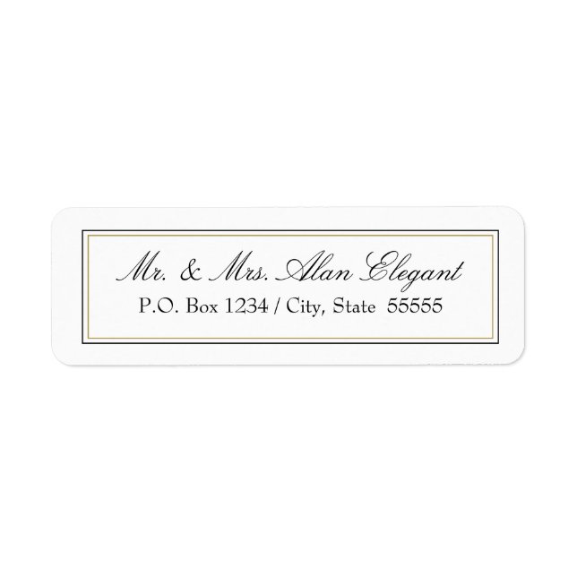 Simple Bordered Return Address Label (Front)