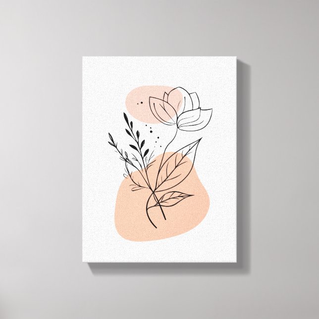 Simple Botanical Art Print – Faux Canvas Style (Front)