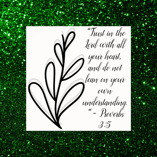 Simple Botanical Black and White Bible Verse | Poster (Creator Uploaded)