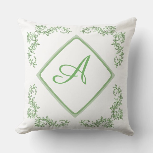 Simple Botanical Motif Accent Throw Pillow (Front)