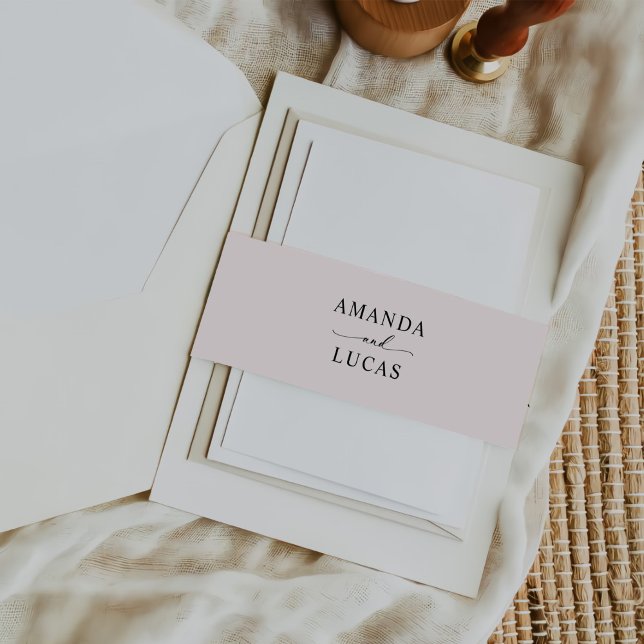 Simple Botanical Rustic Wedding Invitation Belly Band (Creator Uploaded)