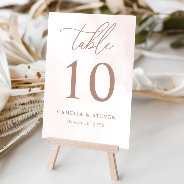 Simple Botanical Rustic Wedding Table Number (Creator Uploaded)