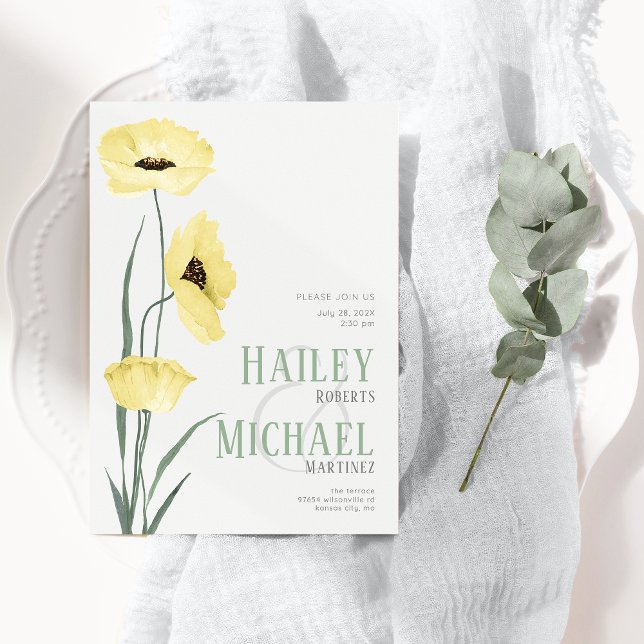 Simple Botanical Wildflowers QR Code Invitation (Creator Uploaded)