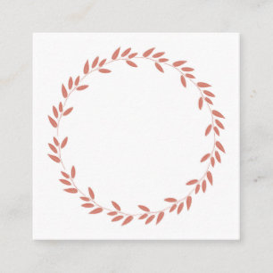 Simple botanical wreath of plants discount card