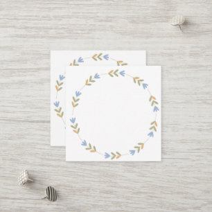 Simple botanical wreath of plants in a monochrome discount card