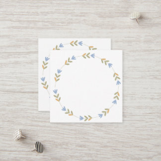 Simple botanical wreath of plants in a monochrome discount card