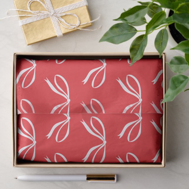 Simple Bow Christmas Holiday Gift Tissue Paper (Gift)