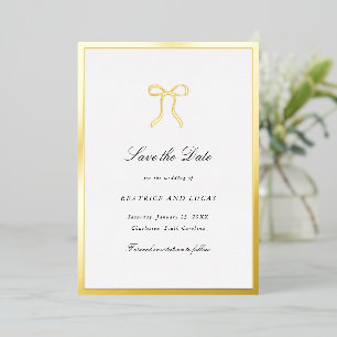 Simple Bow Classic Wedding Save the Date