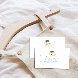 Simple Boy Dumpling Diaper Raffle Baby Shower  Enclosure Card