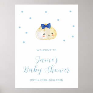Simple Boy Little Dumpling Baby Shower Welcome Poster