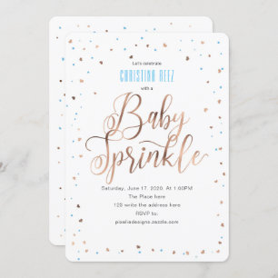 Simple, boy, Sprinkle with Love, Baby Sprinkle Invitation