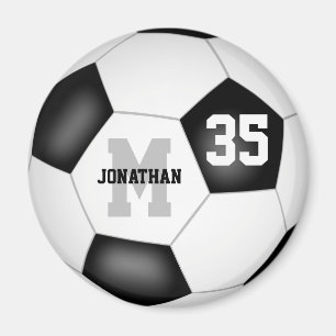 simple boys girls personalized soccer magnet