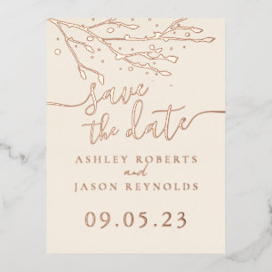 Simple Branch Save The Date Card