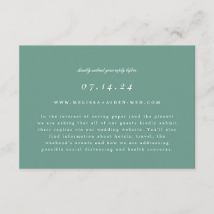 Simple Branch Wedding Online RSVP and Info Card