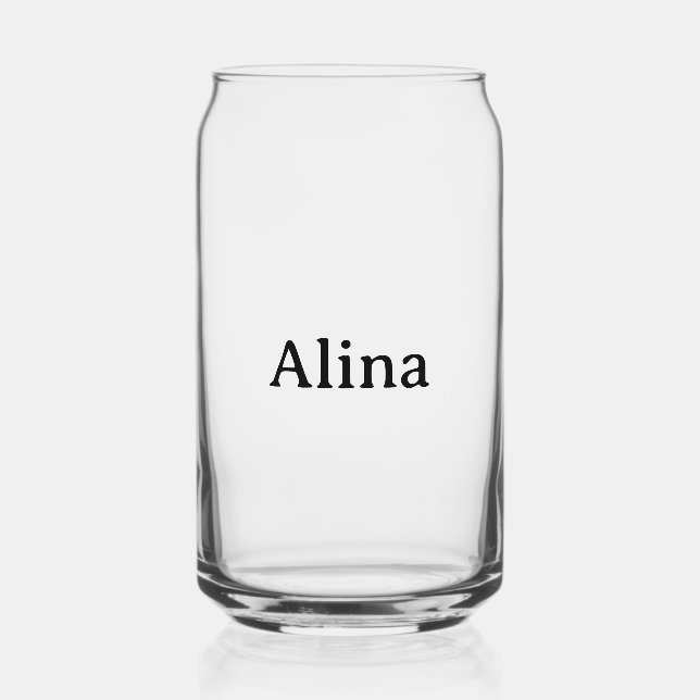 Simple Brand Promotion 16 oz Can Glass (Front)