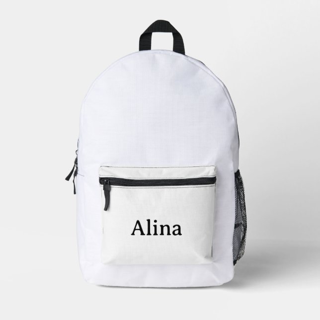 Simple Brand Promotion 17" x 12.5" x 5" Printed Backpack (Front)
