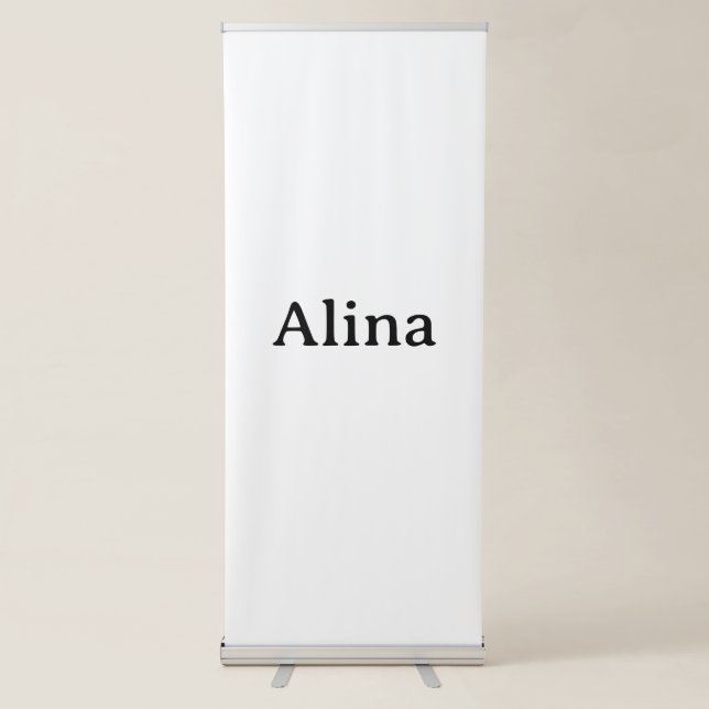 Simple Brand Promotion 33" x 84" Vertical Retractable Banner (Front)