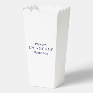 Simple Brand Promotion 3.75" x 3.5" x 7.5" Popcorn Favour Box