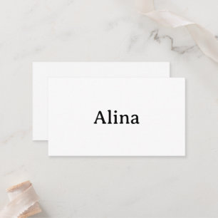 Simple Brand Promotion Squared 3.5" x 2" Flat Place Card