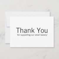 Simple Brand Ready Bakery Flat Thank You Card