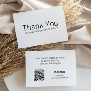Simple Brand Ready Bakery Flat Thank You Card