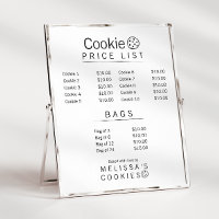 Simple Brand Ready Bakery Menu 