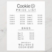 Simple Brand Ready Bakery Menu