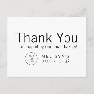 Simple Brand Ready Bakery Thank You Postcard
